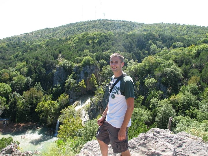 Adam Theisen hiking in Oklahoma