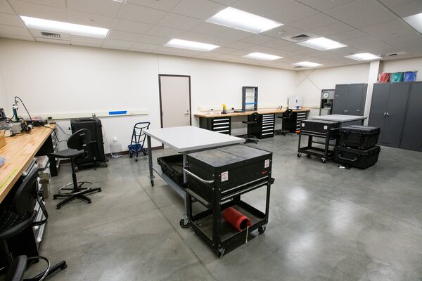 Inside of new ARM Aerial Facility hangar