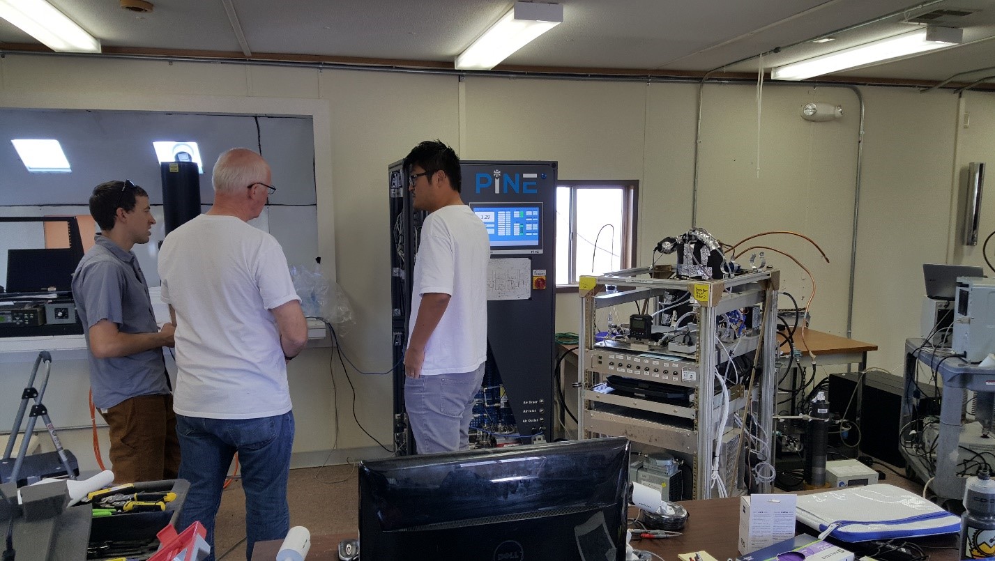 Aerosol researchers in Southern Great Plains trailer