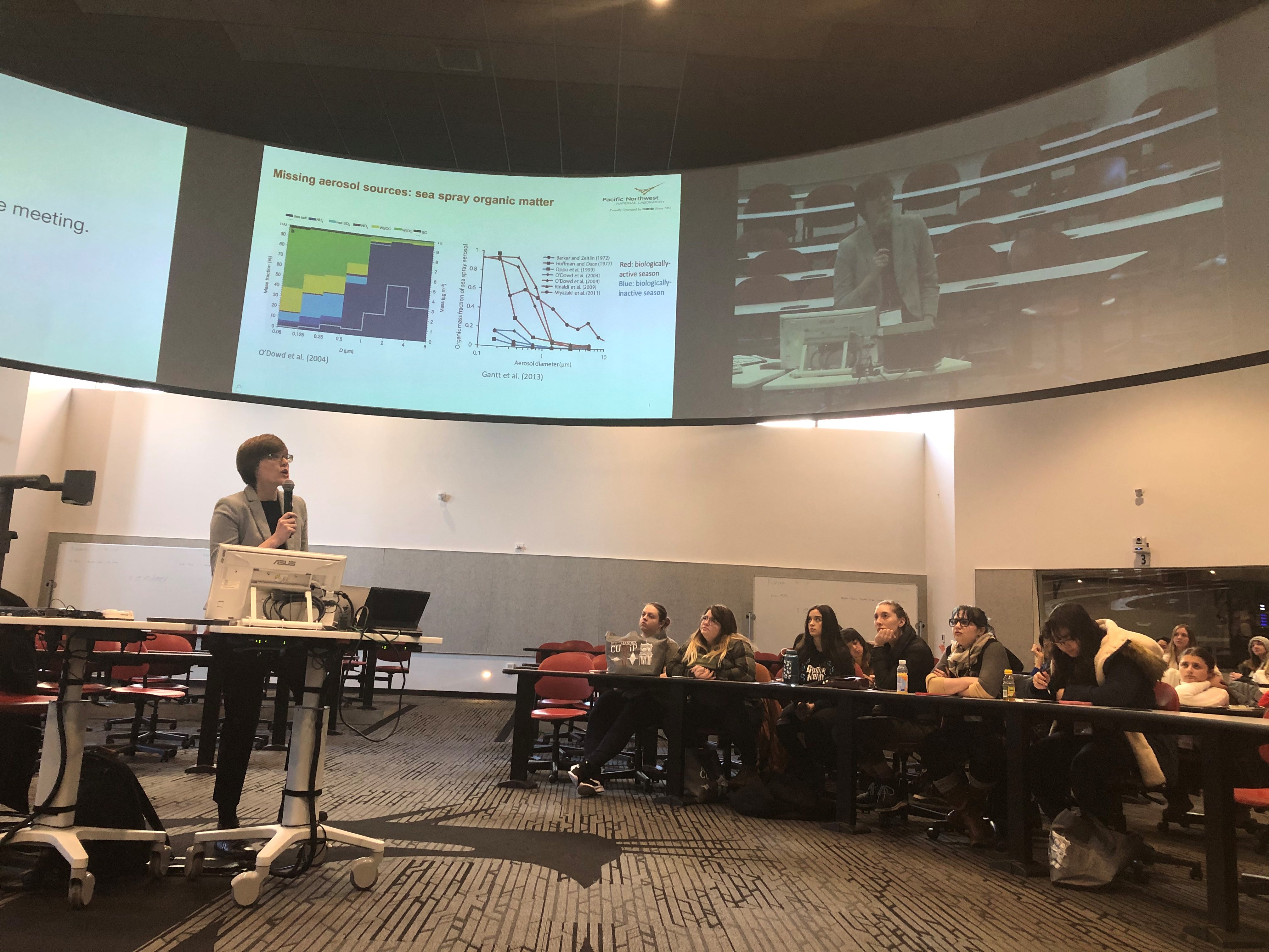 Susannah Burrows speaks during a conference at Washington State University.